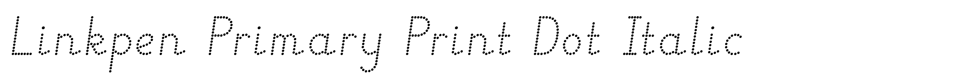 Linkpen Primary Print Dot Italic